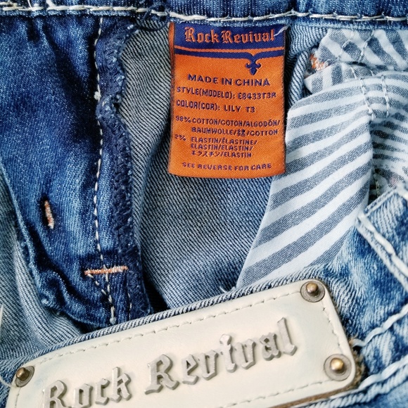Rock Revival Lily Straight Jeans Size 28 - Picture 7 of 7